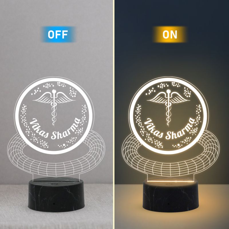 Customized Led Lamp Personalized with Name and Logo Warm White Desk Table Lamp